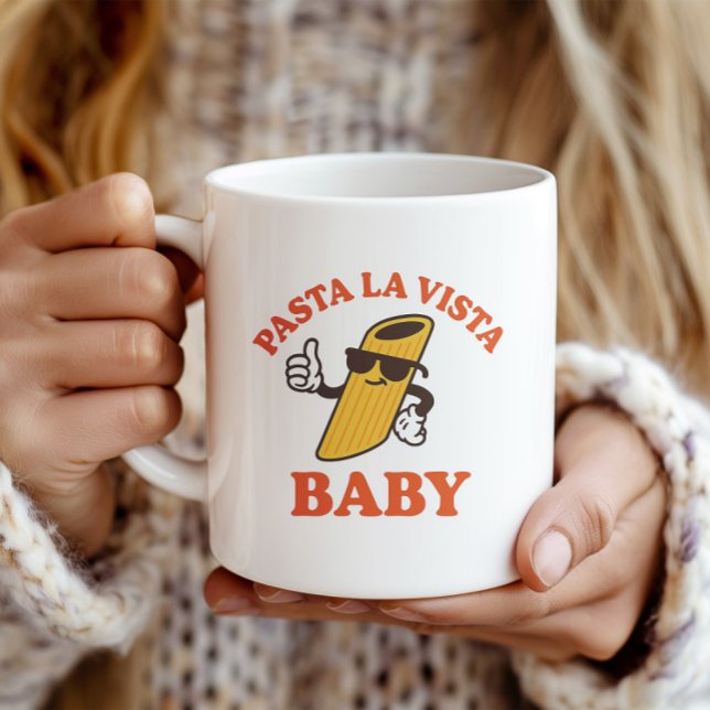 Caneca De Café Pasta La Vista Engraçado | Presente italiano de tr (Criador carregado)