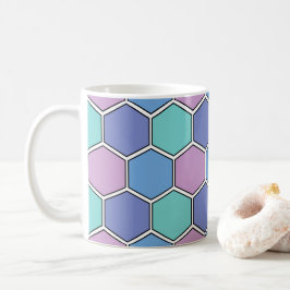 Caneca De Café Pastéis de padrões Honeycomb