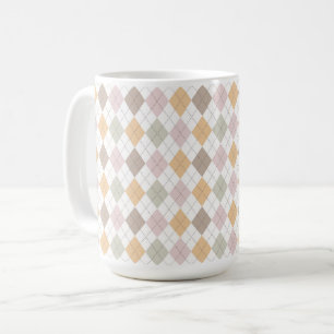 Caneca De Café Pastel Argyle Pattern Mug