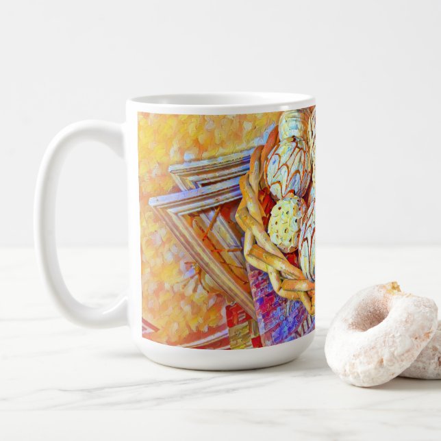 Caneca De Café Pastel Art Mug (Com Donut)