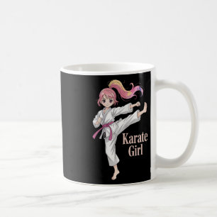 Caneca De Café Pastel Art Watercolor Karate Girl