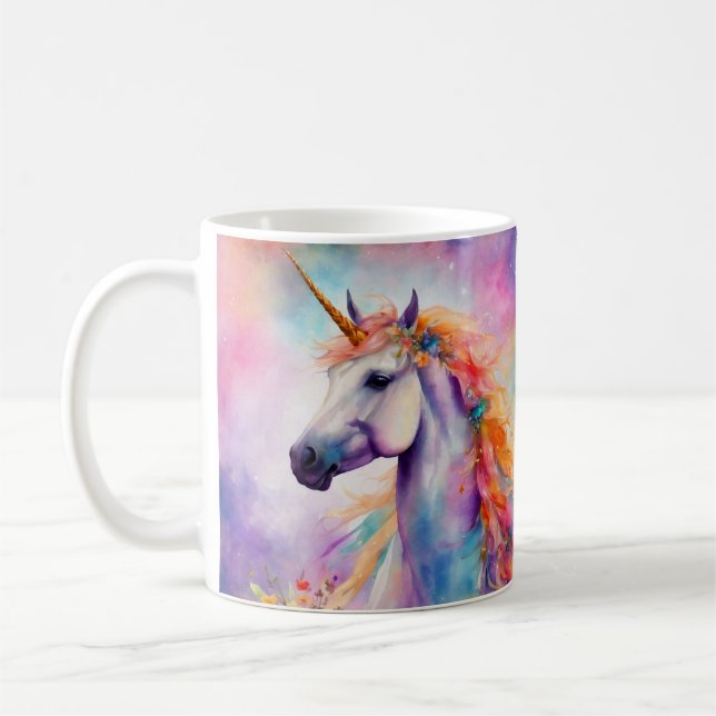 Caneca De Café Pastel Color Unicorn (Esquerda)