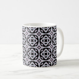Caneca De Café Pastel Colored Squiggly Discs Symmetrical Pattern