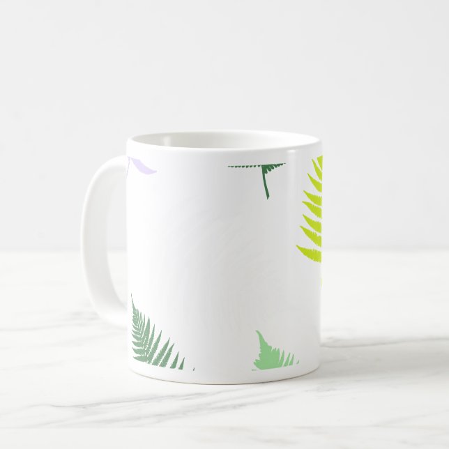 Caneca De Café Pastel Colors Lucky Fern (Frente Esquerda)