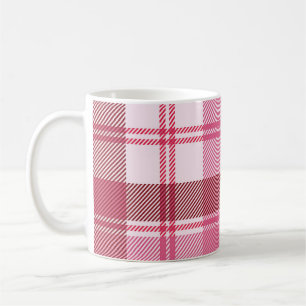 Caneca De Café Pastel cor-de-rosa xadrez: grelha quadrada contínu