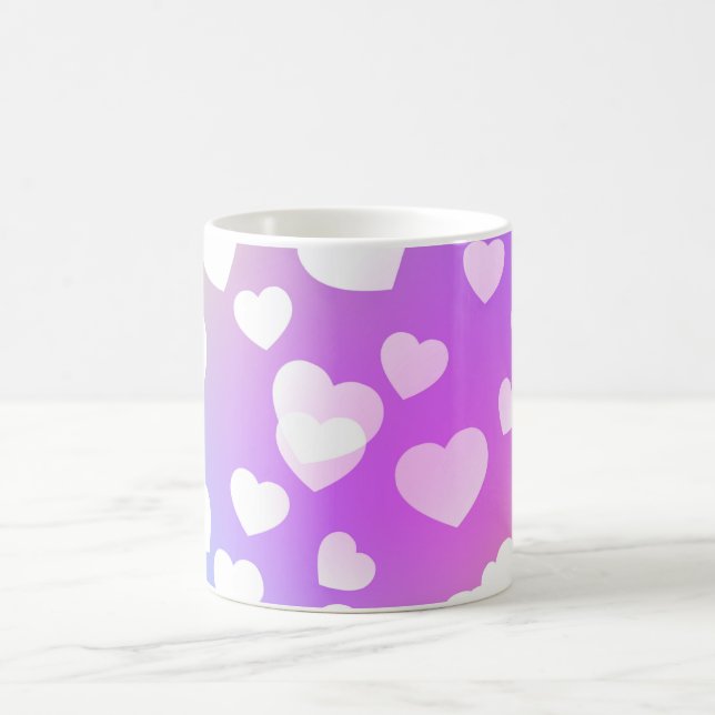 Caneca De Café Pastel coração café e chá (Centro)