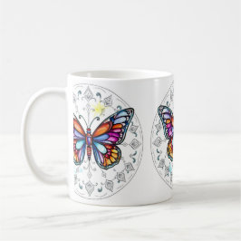 Caneca De Café Pastel da borboleta
