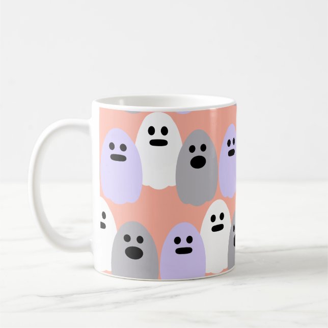 Caneca De Café Pastel Fantasma (Esquerda)