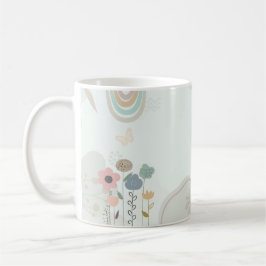 Caneca De Café Pastel Floral Growth Mug