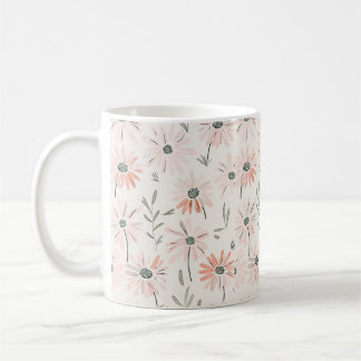 Caneca De Café Pastel Flowers