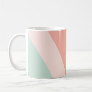Caneca De Café Pastel Groovy Retro Vintage colorful Pattern
