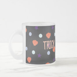 Caneca De Café Pastel Halloween Shells & Sea Stars em Negro