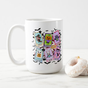 Caneca De Café Pastel Halloween Tarot Cards Kawaii Ghost Style