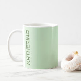 Caneca De Café Pastel Pistachio Solid Color Personalizado