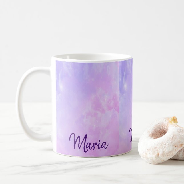 Caneca De Café Pastel Purple Mug (Com Donut)