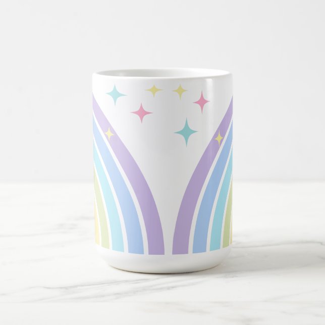 Caneca De Café Pastel Rainbow e Starlit Whimsy (Centro)
