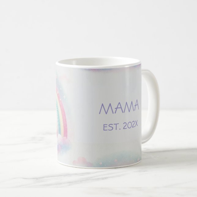 Caneca De Café Pastel Rainbow Ma Mug personalizado - presente per (Frente Esquerda)