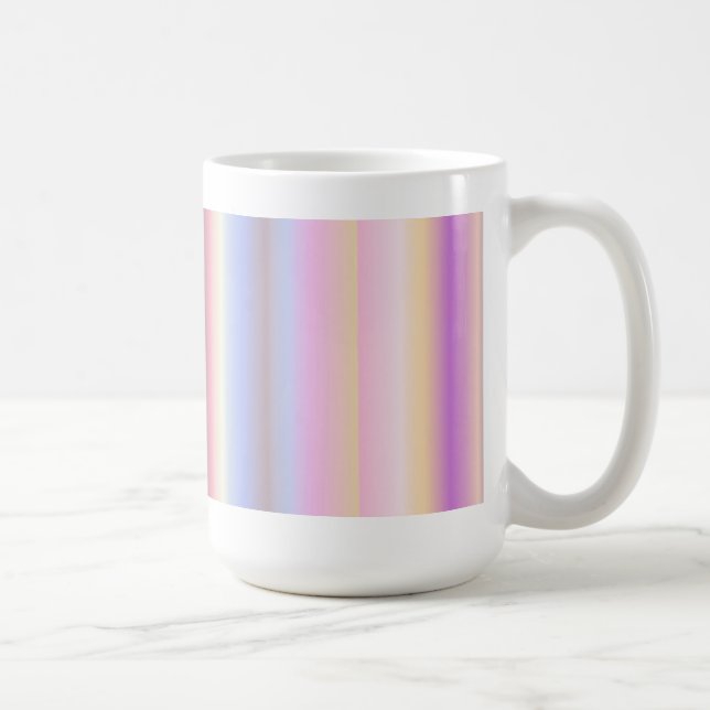 Caneca De Café Pastel Regenbogen Streifen Fantasy Art - Art Deco (Direita)