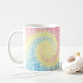 Caneca De Café Pastel Tie Dye Hippy Swirl