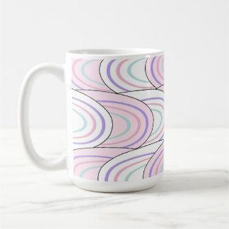 Caneca De Café Pastel Wave Abstract Pattern Coffee Mug