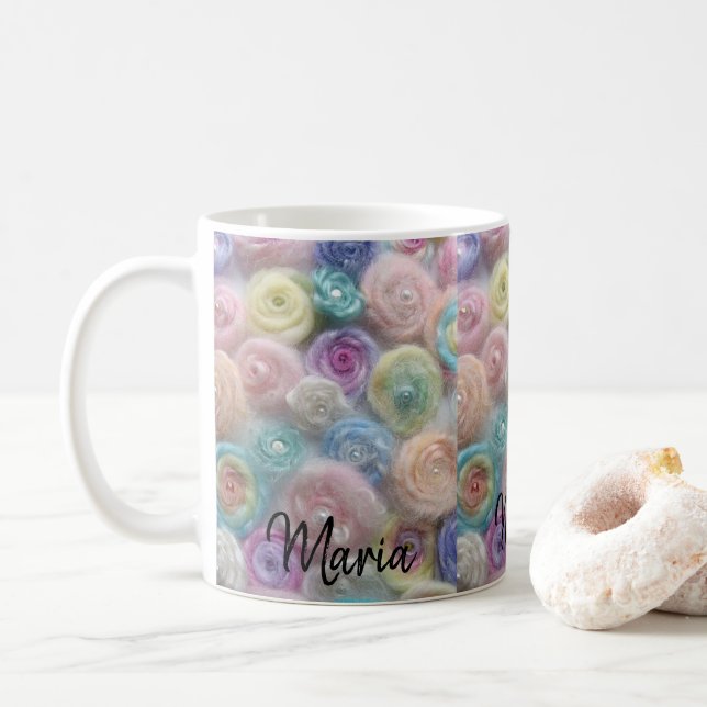Caneca De Café Pastel Yarn Mug (Com Donut)