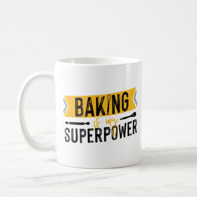Caneca De Café Pasteleiro Baking É Minha Superpotência (Esquerda)