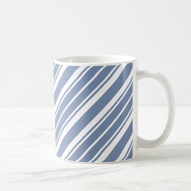Caneca De Café Pastilha de café com risca azul-indigo e branca (Direita)