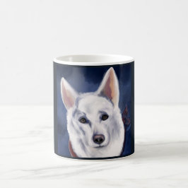 CANECA DE CAFÉ PASTOR ALEMÃO BRANCO