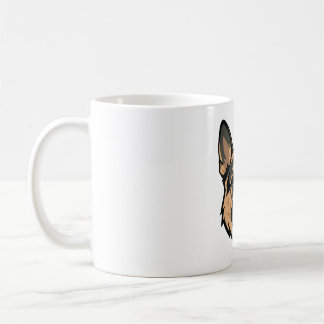 Caneca De Café Pastor Alemão Geométrico Arte Moderna