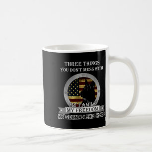 Caneca De Café Pastor Alemão Preto Bandeira Americana Três Coisas
