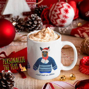 Caneca De Café Pastor Alemão Vestindo Suéter Feio Amante de Cacho