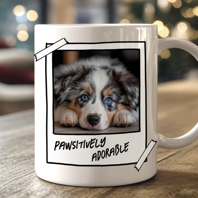 Caneca De Café Pastor australiano bonito e pawsitivamente adoráve (Cute Australian Shepherd Dog Mug)