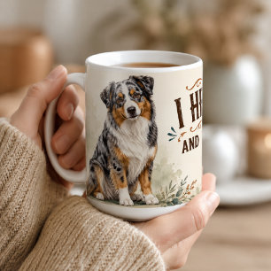 Caneca De Café Pastor Australiano Personalizado Eu Observei Aquel