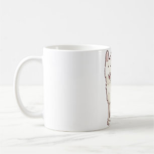 Caneca De Café Pastor branco suíço sentado