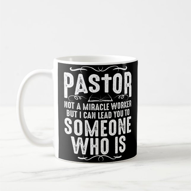 Caneca De Café Pastor Engraçado Presente Para Homens Legal Igreja (Esquerda)