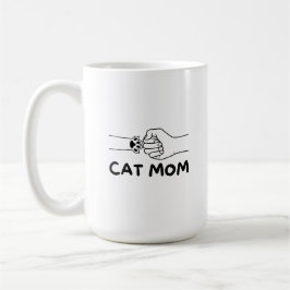 Caneca De Café Pata de gato e impressão para as mulheres
