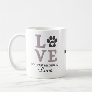 Caneca De Café Pata do Amor – Meu Coração Pertence a Luna