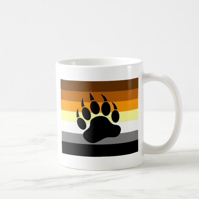 Caneca De Café Pata do orgulho do urso (Direita)