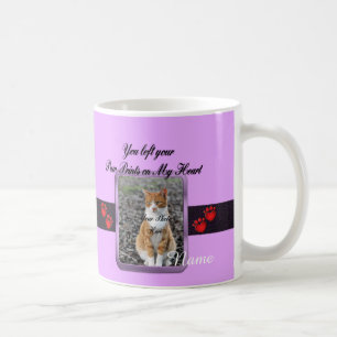 Caneca De Café Pata Imprime em Meu Coração - Mauve
