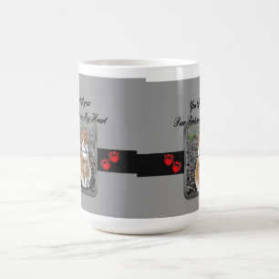 Caneca De Café Pata Imprime em Minha Cinza Cardíaca