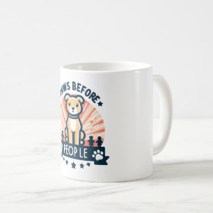 Caneca De Café Patas antes das Pessoas Cachorros Engraçados