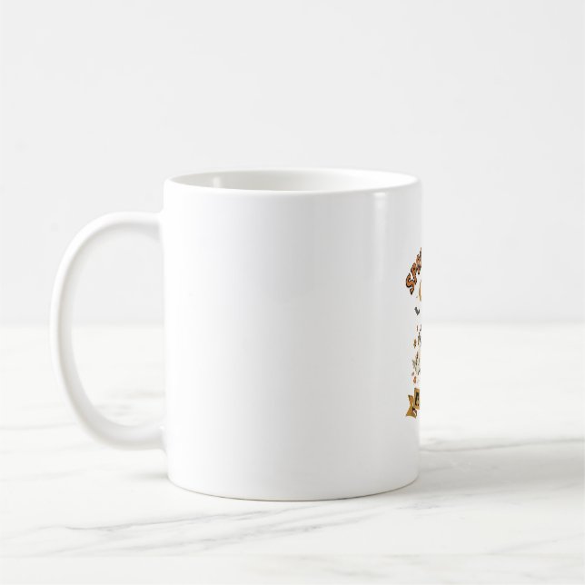Caneca De Café Patas de Fantasma de Cachorro de Halloween (Esquerda)