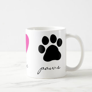 Caneca De Café Patas do amor da paz