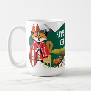 Caneca De Café Patas do Quênia Gatos Culturais de Herança Afric