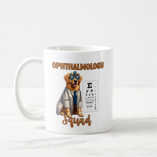 Caneca De Café Patas e Visão Esquadrão de Oftalmologia Animal