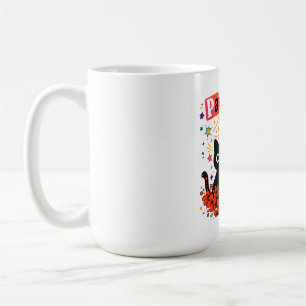 Caneca De Café Patas fora dos meus azulejos de Mahjong Gato Preto