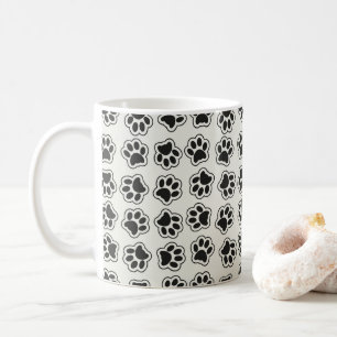 Caneca De Café Patas Negras, Patas-Cachorros, Patas-Gatos, Contor