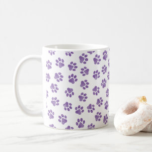Caneca De Café patas, patas para cães, patas roxas
