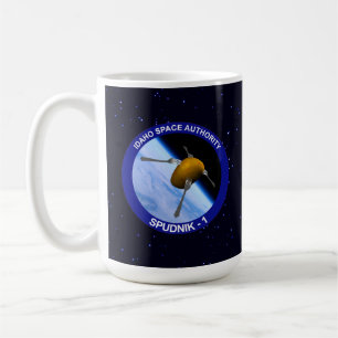 Caneca De Café Patch da Missão de Satélite Idaho Spudnik