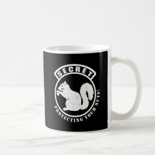 Caneca De Café Patch de Esquilo Secreto Protegendo Seus Loucos